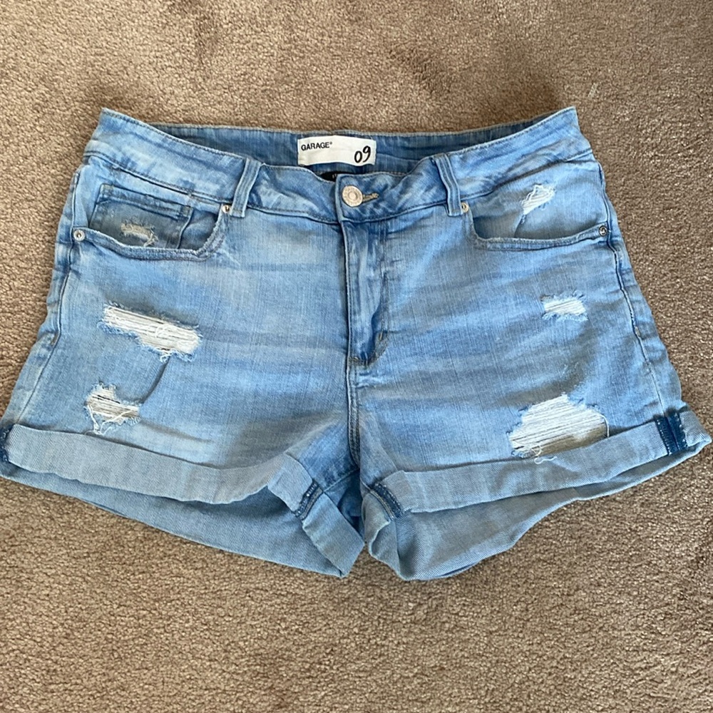 Light denim shorts Garage size 8